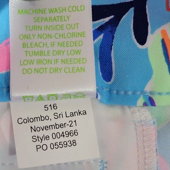 Lilly Pulitzer Reid Shorts Womens Size 0 XS UPF 50+ Luxletic Porto Blue Golf NWT - Picture 14 of 16